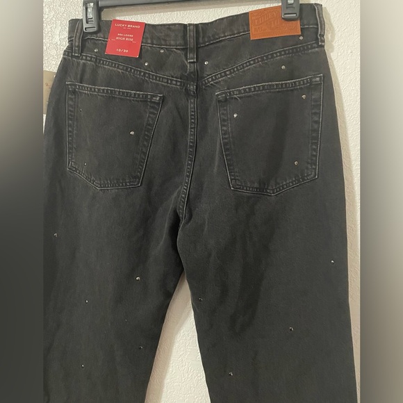 Lucky Brand Women's Legend Studded Hugh Rise 90’s Loose Jeans - Picture 4 of 13